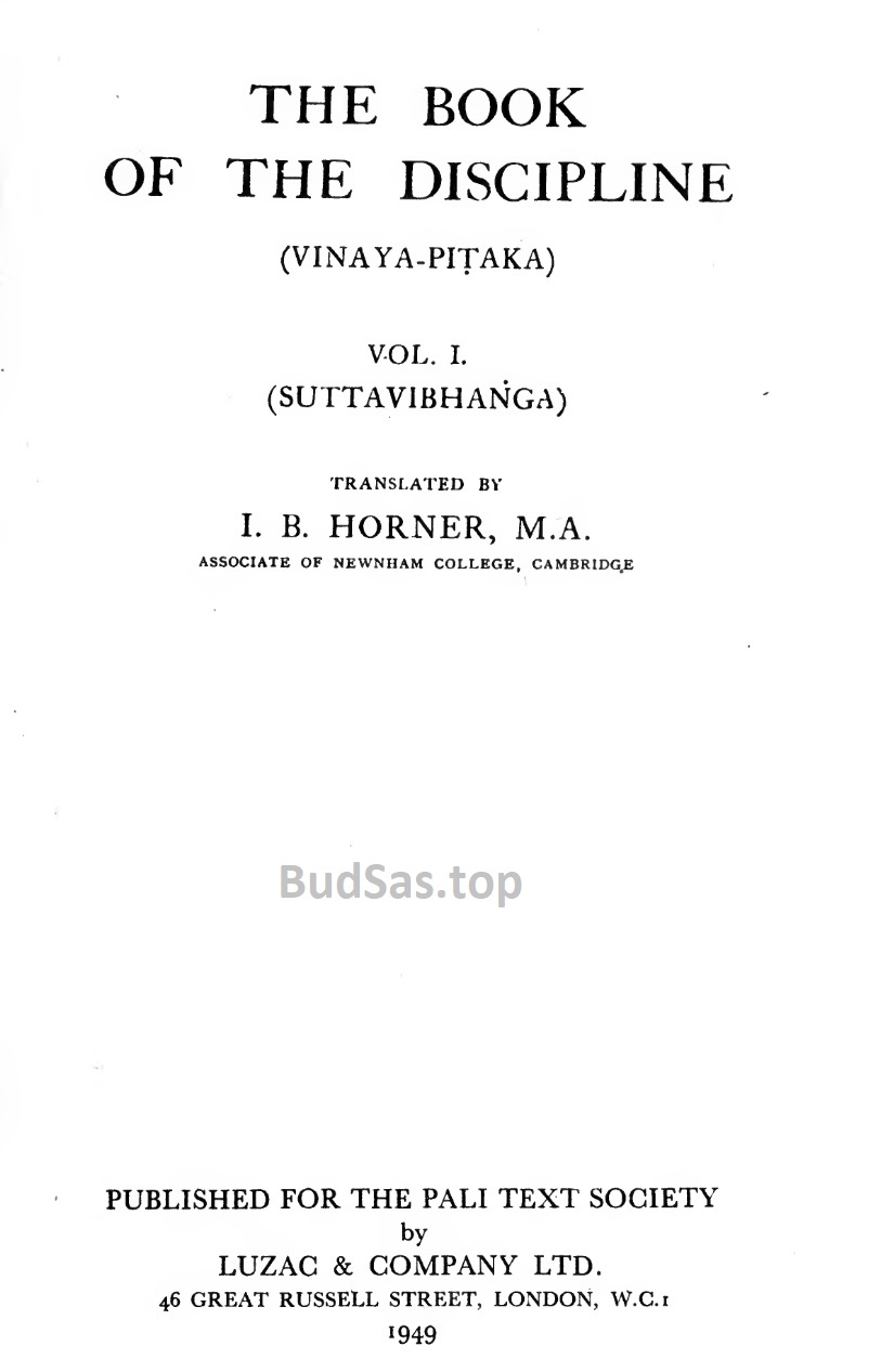 [En] [PDF] The Pali Vinaya